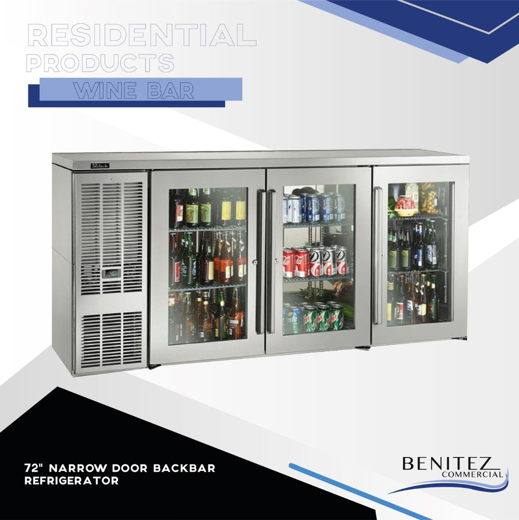 72" NARROW DOOR BACKBAR REFRIGERATOR