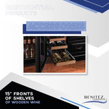 15" WOOD WINE SHELF FRONTS