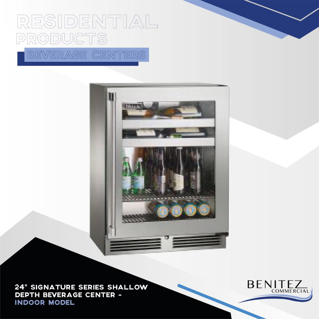 24" SIGNATURE SERIES SHALLOW DEPTH BEVERAGE CENTER - INDOOR MODEL