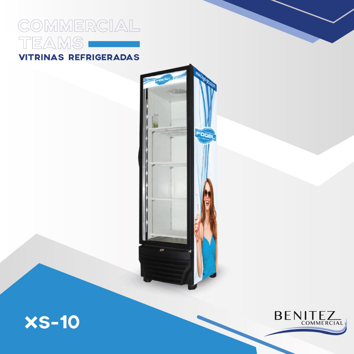 VERTICAL GLASS DOOR REFRIGERATOR XS10 Benitez Commercial