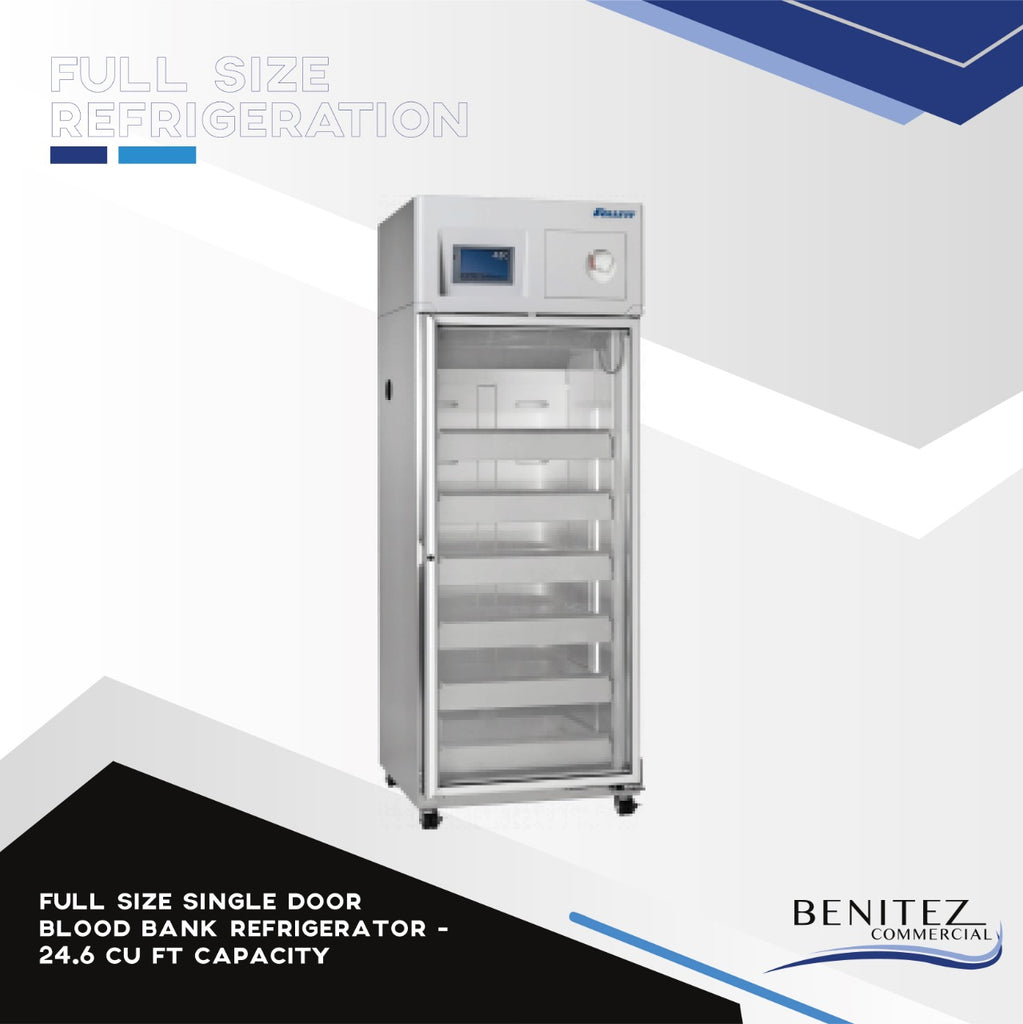 Full Size Single Door Blood Bank Refrigerator - 24.6 cu ft capacity