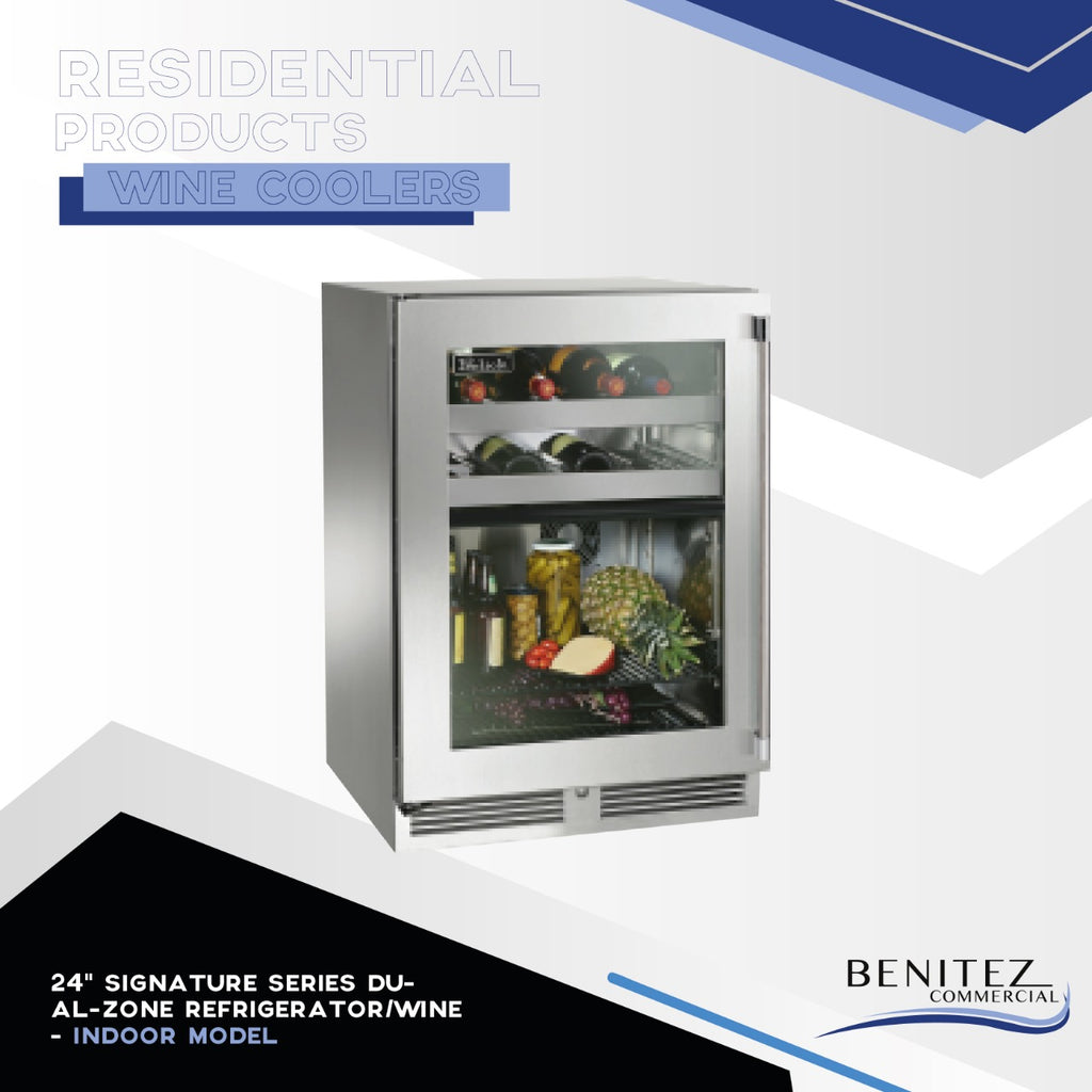 24" SIGNATURE SERIES DUAL-ZONE REFRIGERATOR/WINE - INDOOR MODEL