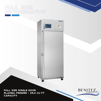 Full Size Single Door Plasma Freezer - 24.6 cu ft capacity