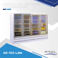 VERTICAL GLASS DOOR REFRIGERATORS GR-102-LBM