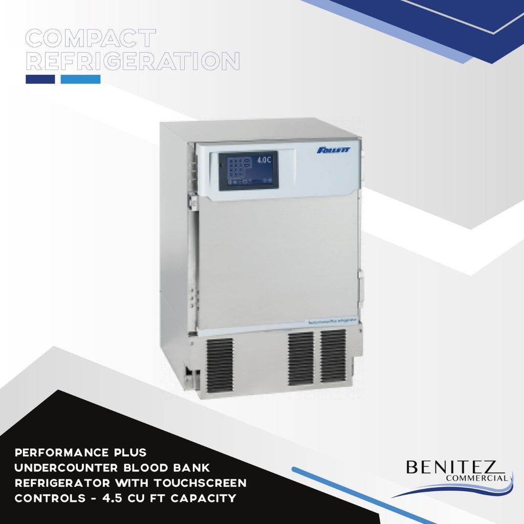 Performance Plus Undercounter Blood Bank Refrigerator with Touchscreen Controls - 4.5 cu ft capacity