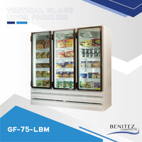 VERTICAL GLASS DOOR FREEZERS GF-75-LBM
