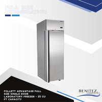 Follett Advantage Full Size Single Door Laboratory Freezer - 25 cu ft capacity