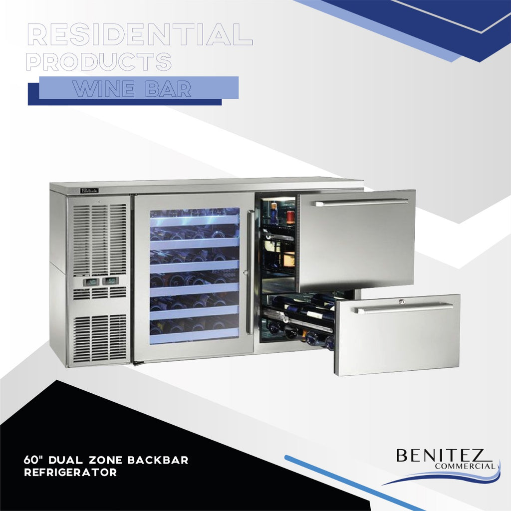 60" DUAL ZONE BACKBAR REFRIGERATOR