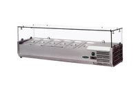 KTR-60G Refrigerated Topping Rail with Glass Sneeze Guard