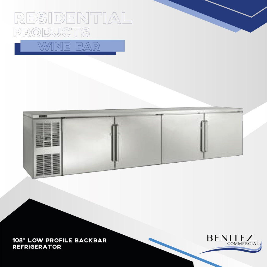 108" LOW PROFILE BACK BAR REFRIGERATOR