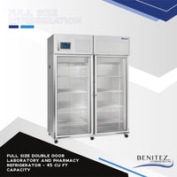 Full size Double Door Laboratory and Pharmacy Refrigerator - 45 cu ft capacity
