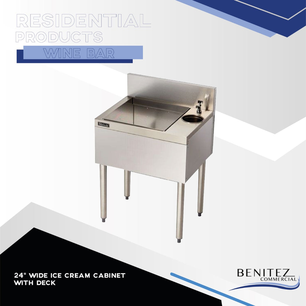 24" WIDE ICE CREAM CABINET WITH DECK