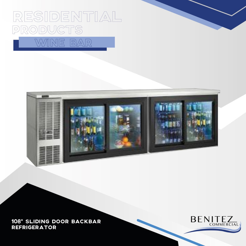 108" SLIDING DOOR BACKBAR REFRIGERATOR