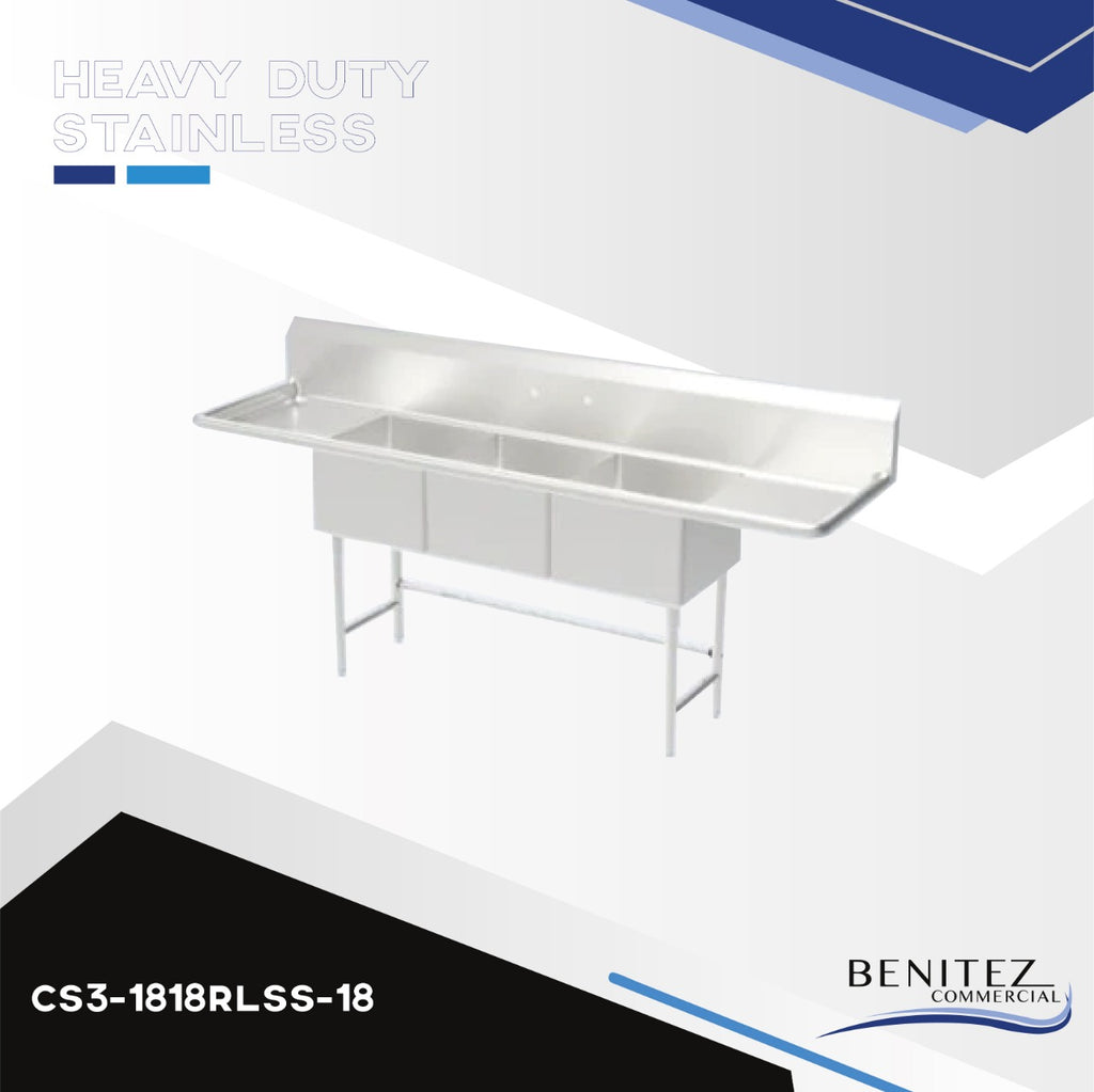 Heavy Duty Stainless Model CS3-1818RLSS-18
